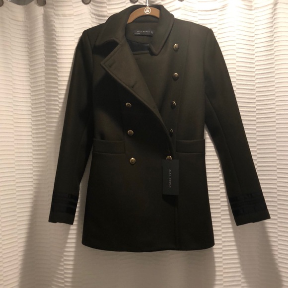 pea coat mens zara